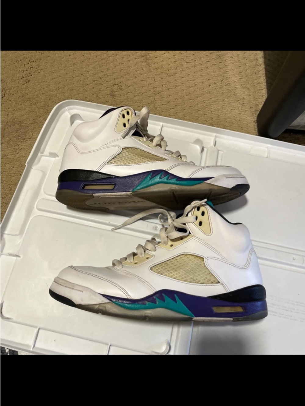 Nike Air Jordan 5 Retro Grape 2013 Men's Size 8.5 Sneakers 136027-108